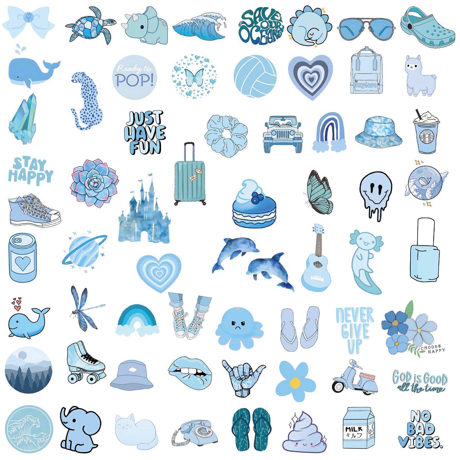 

60 Cartoon Aesthetic Coquette-Style Waterproof Stickers for Journals, Water Bottles & Computers