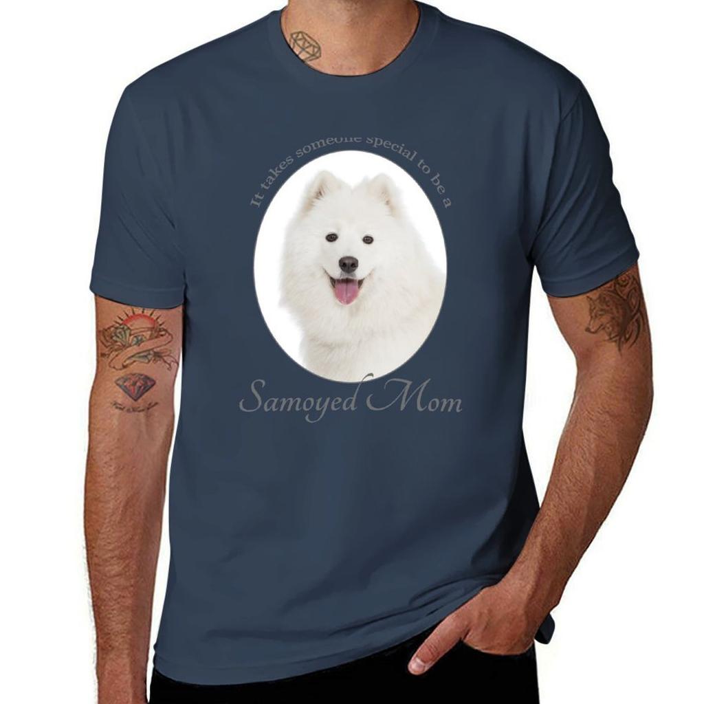 Samoyed Mom TShirt Trendy Pattern TShirt for Unisex