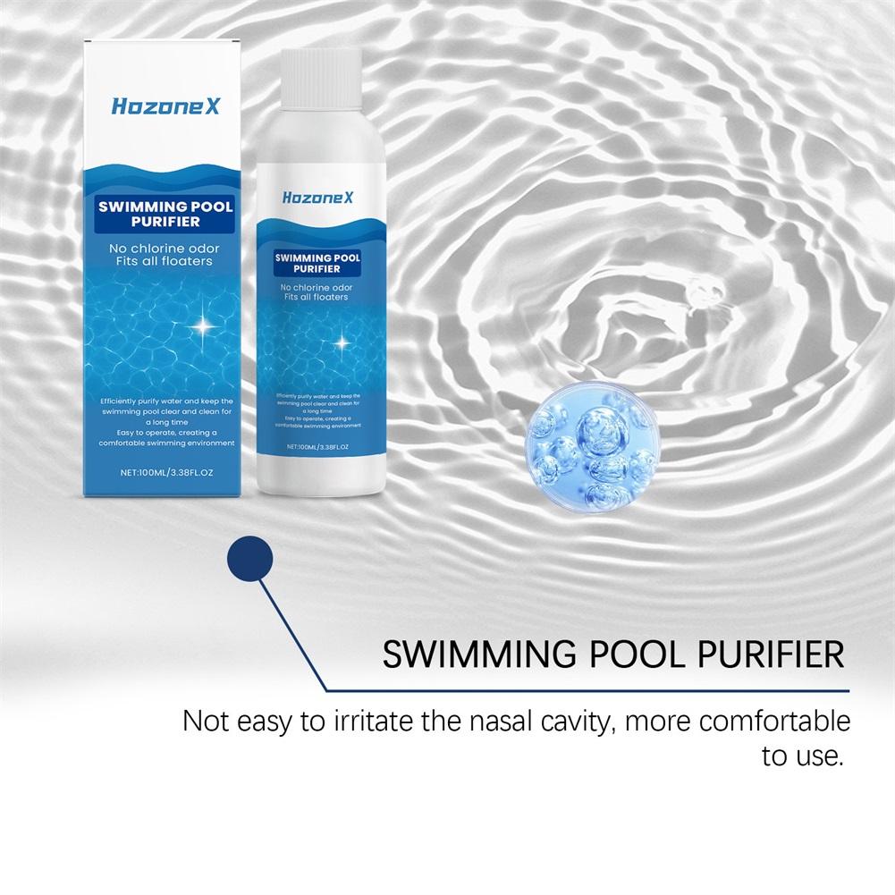 Pool Purifying Liquid, Clears Water Quality, Eliminates Odors,Removes Dirt,Long-Lasting Fast-Acting & Powerful Cleaning Solution