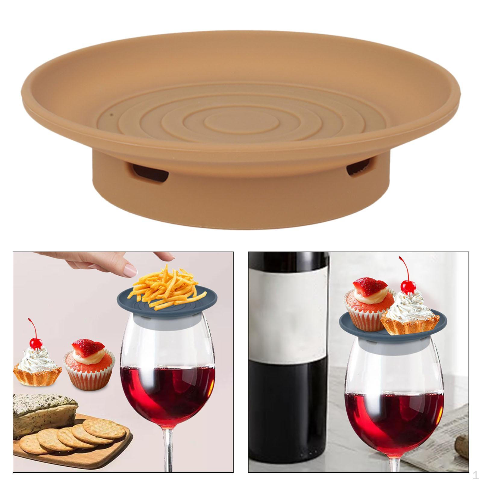 

2-в-1 силиконовый чехол для чашки и подставка для закусок, десертная доска, многоцелевой многоразовый дренажный подстаканник жёлтый