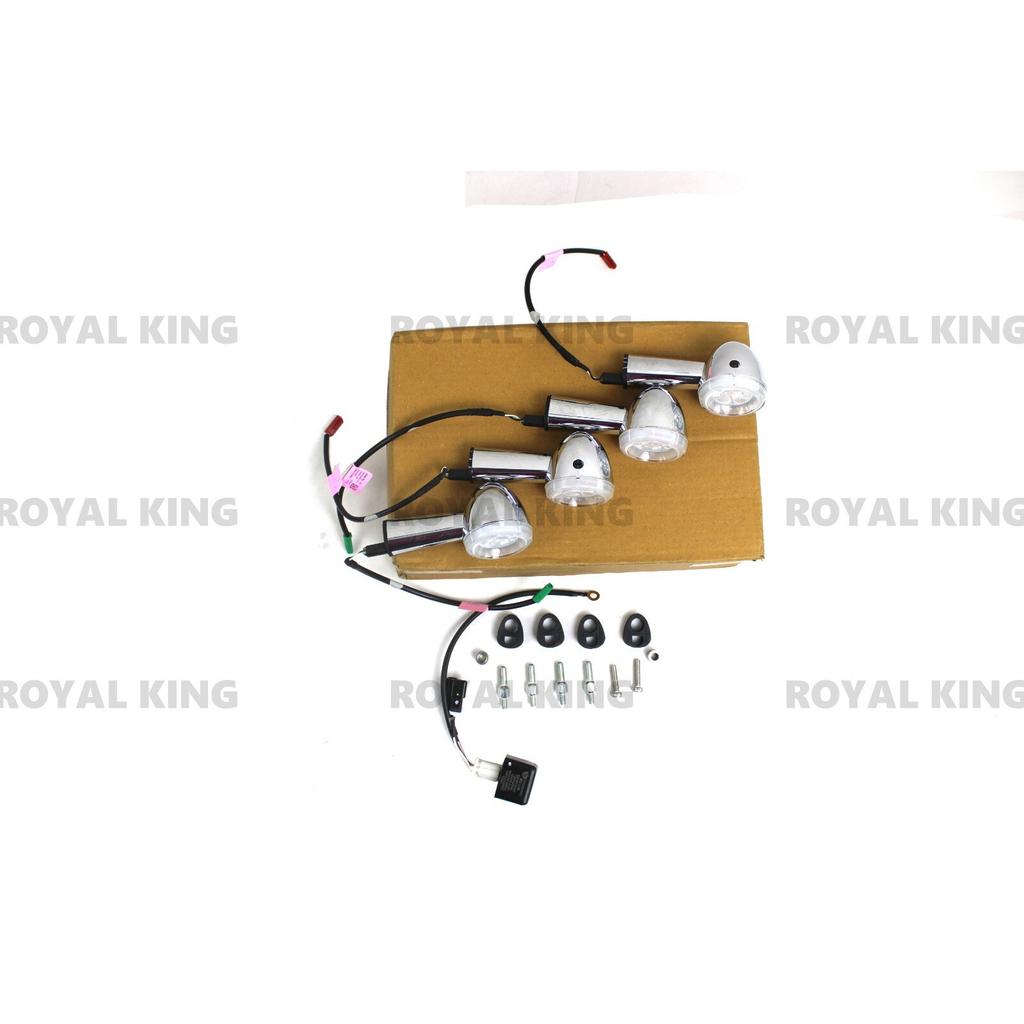 Royal Enfield Super Meteor & Classic 650 "Silver LED Indicators" Chrome