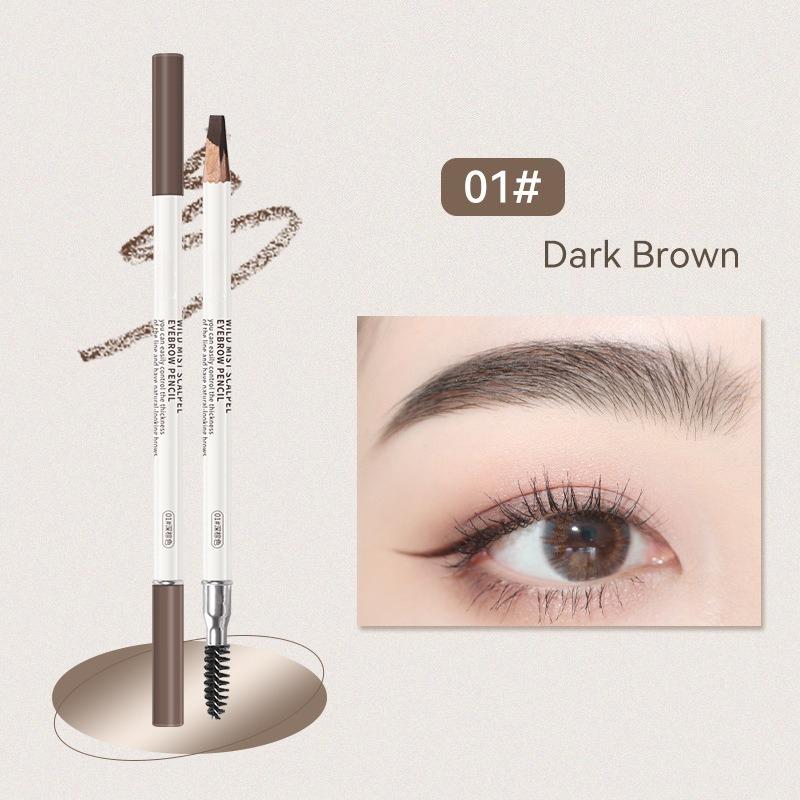Dřevěná tužka na obočí se štětcem Dlouhotrvající obočí Korejské ženy Kosmetický nástroj Tužka na líčení očí Tužka na obočí Kosmetika