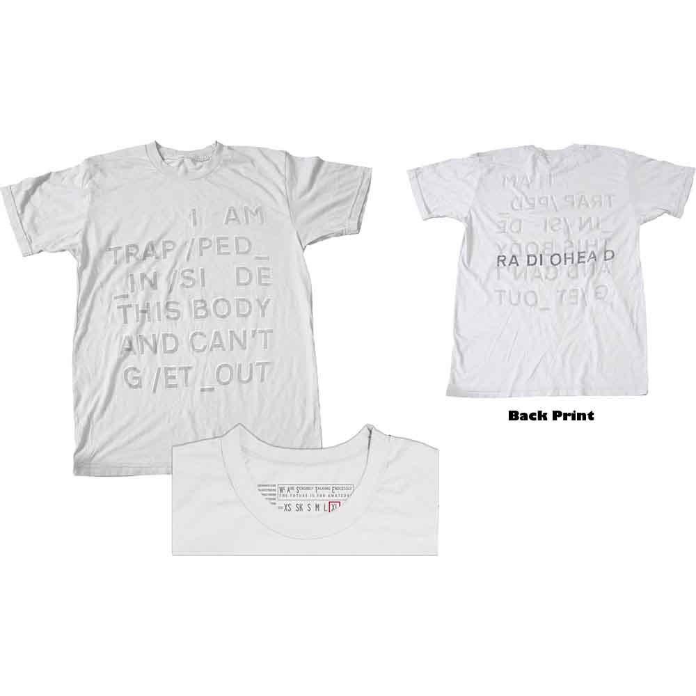 Radiohead Trapped T-Shirt White New Unisex T-Shirt XXL
