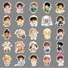 50 Cotton Doll Graffiti Stickers Cartoon Cute Doll Decorative Mobile Phone Case Water Cup Creative Stickers