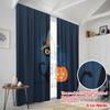 2pcs,2D Plane Printing Contemporary Curtains Halloween Pumpkin (3) Polyester Easy Install (without Rod) Versatile All Perfect