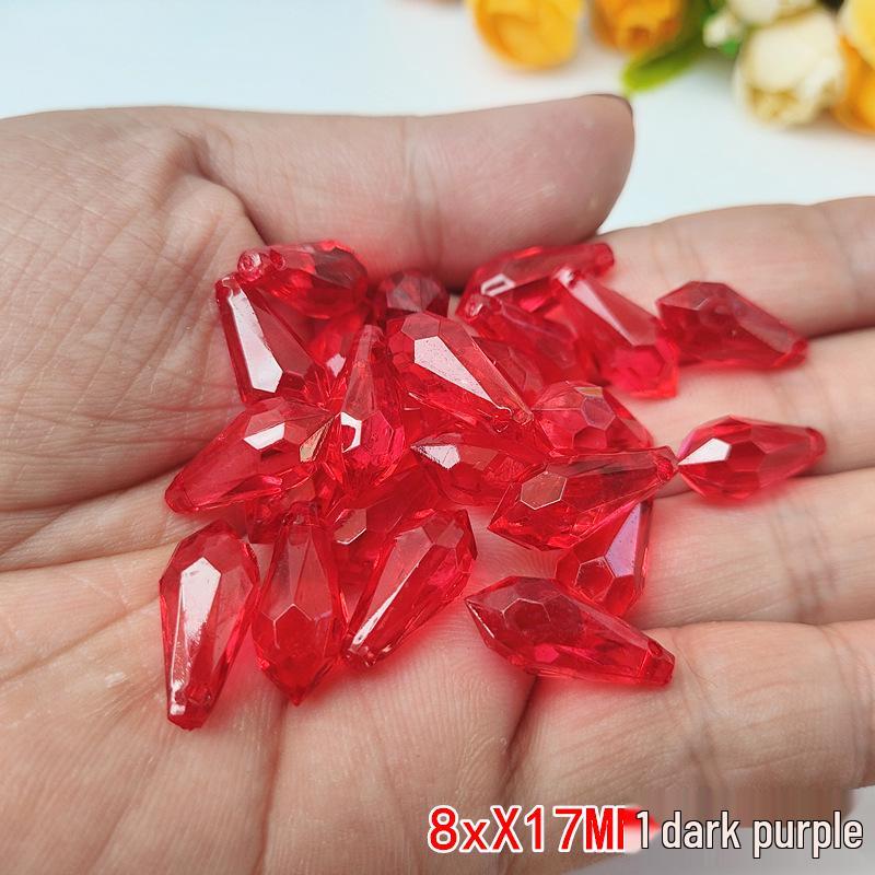 DIY Crystal Pillar Lampshade Beaded Curtain Accessories: 9x17MM Water Drop Transparent Acrylic Pendants