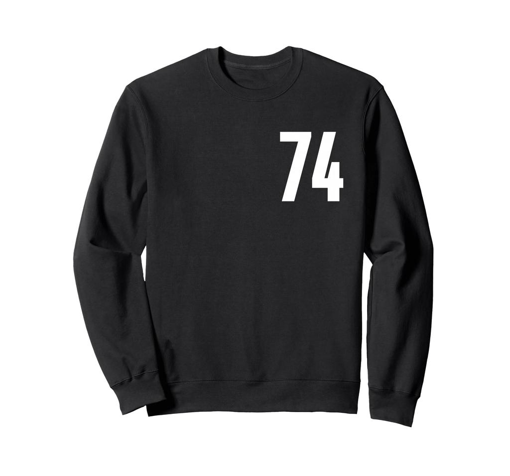 Number Seventy Four #74 Sports Team Uniform Birthday 74 Sweatshirt