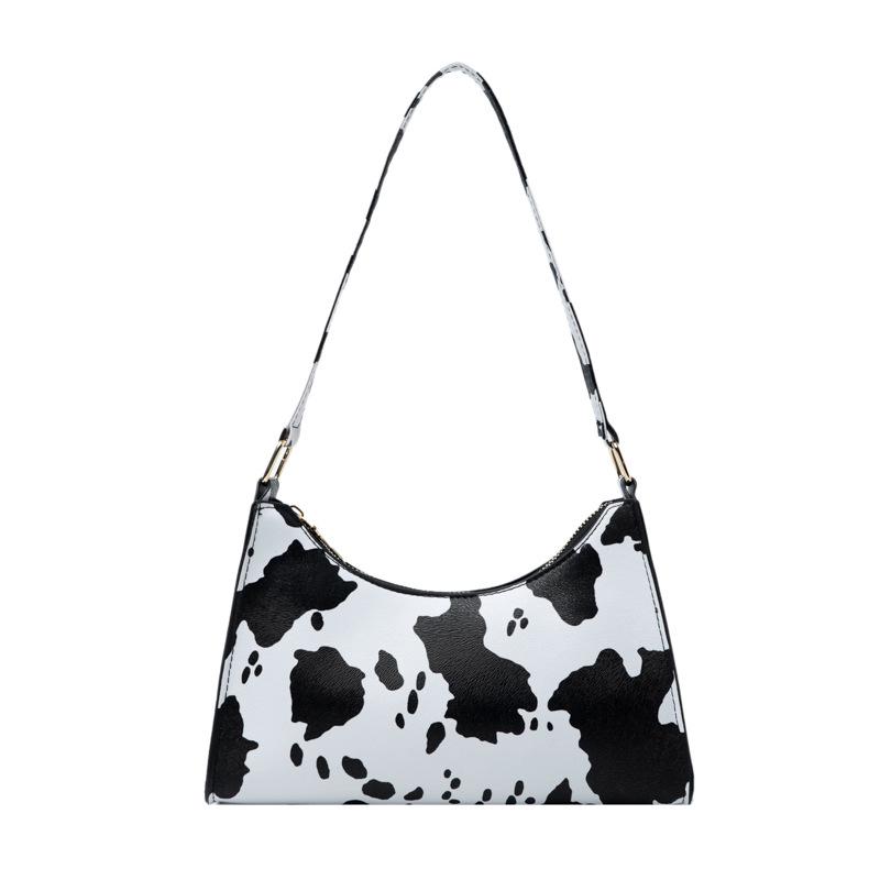 

2025 Trendy Leopard & Cow Print One-Shoulder Underarm Bag for Women - Versatile & Fashionable Handbag