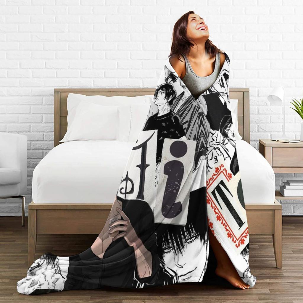 T-Toji Fushiguros Manga Knife  Blankets Soft Warm Flannel Throw Blanket Cover for Bed Living room Picnic Travel Home Couch