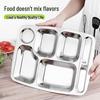 Wuhe 304 Thickened Stainless Steel Divided Lunch Tray