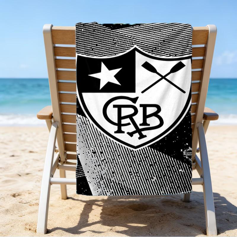 Shield With Star Emblem Printed Beach Towel, Super Soft Microfiber, Perfect Gift Birthday, for Pool, Beach, Travel, for family and friends