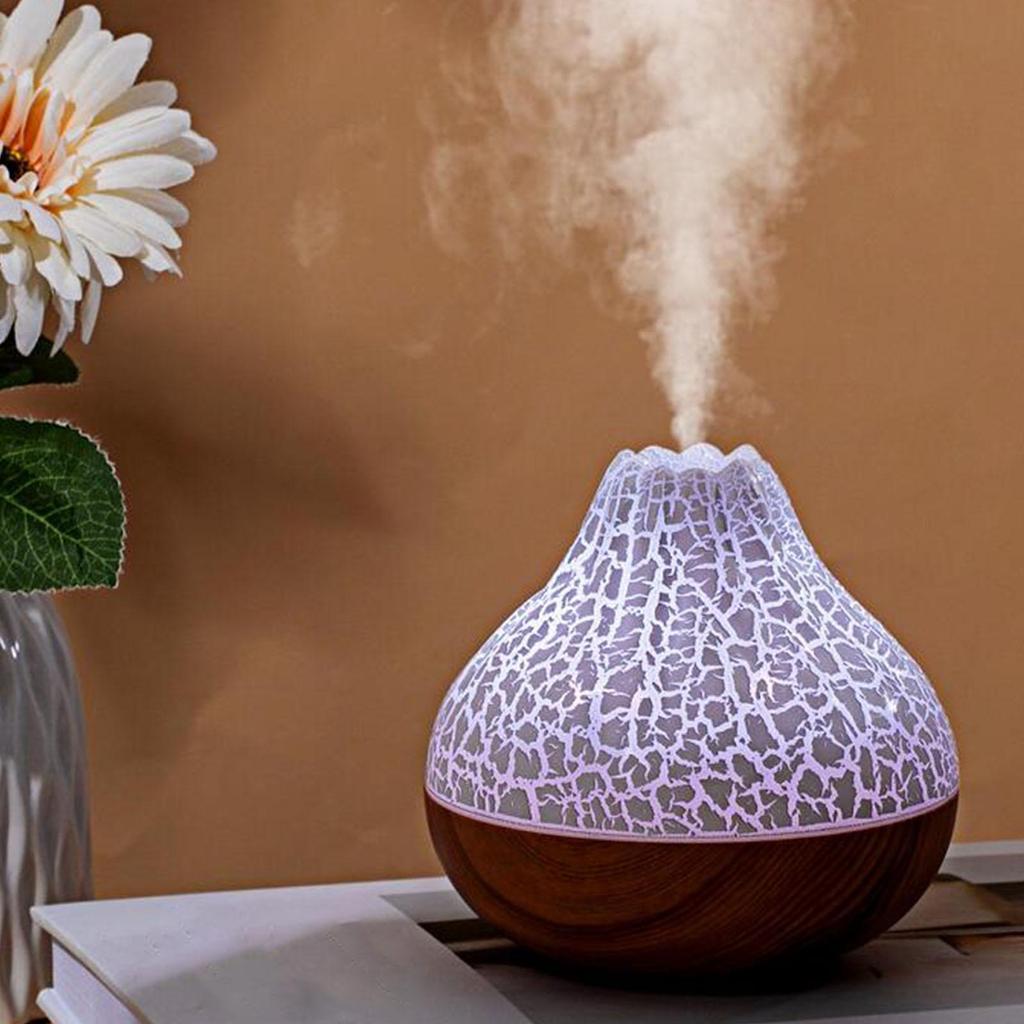 Zvlhčovač vzduchu na noční stolek s difuzérem esenciálních olejů, 300 ml vysokokapacitní přenosný aromastroj s mlžným sprejem s nočním světelným efektem