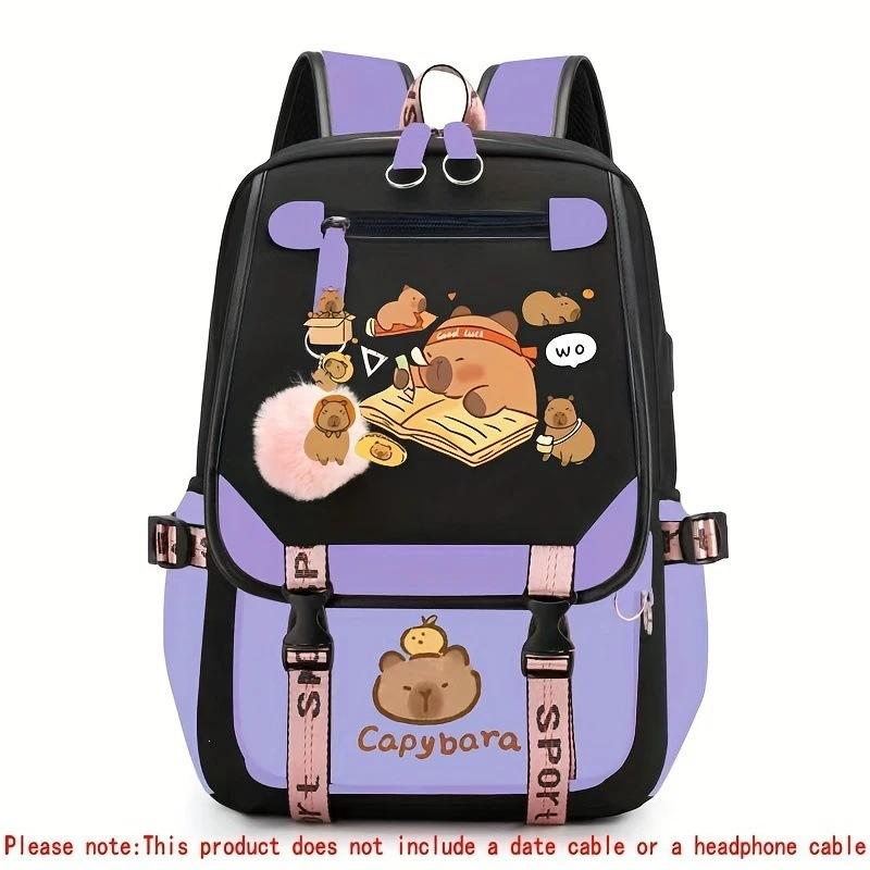 3-teiliges Schulrucksack-Set für Schüler Große Kapazität Oxford-Stoff Schultasche mit Schultergurt und Federmäppchen