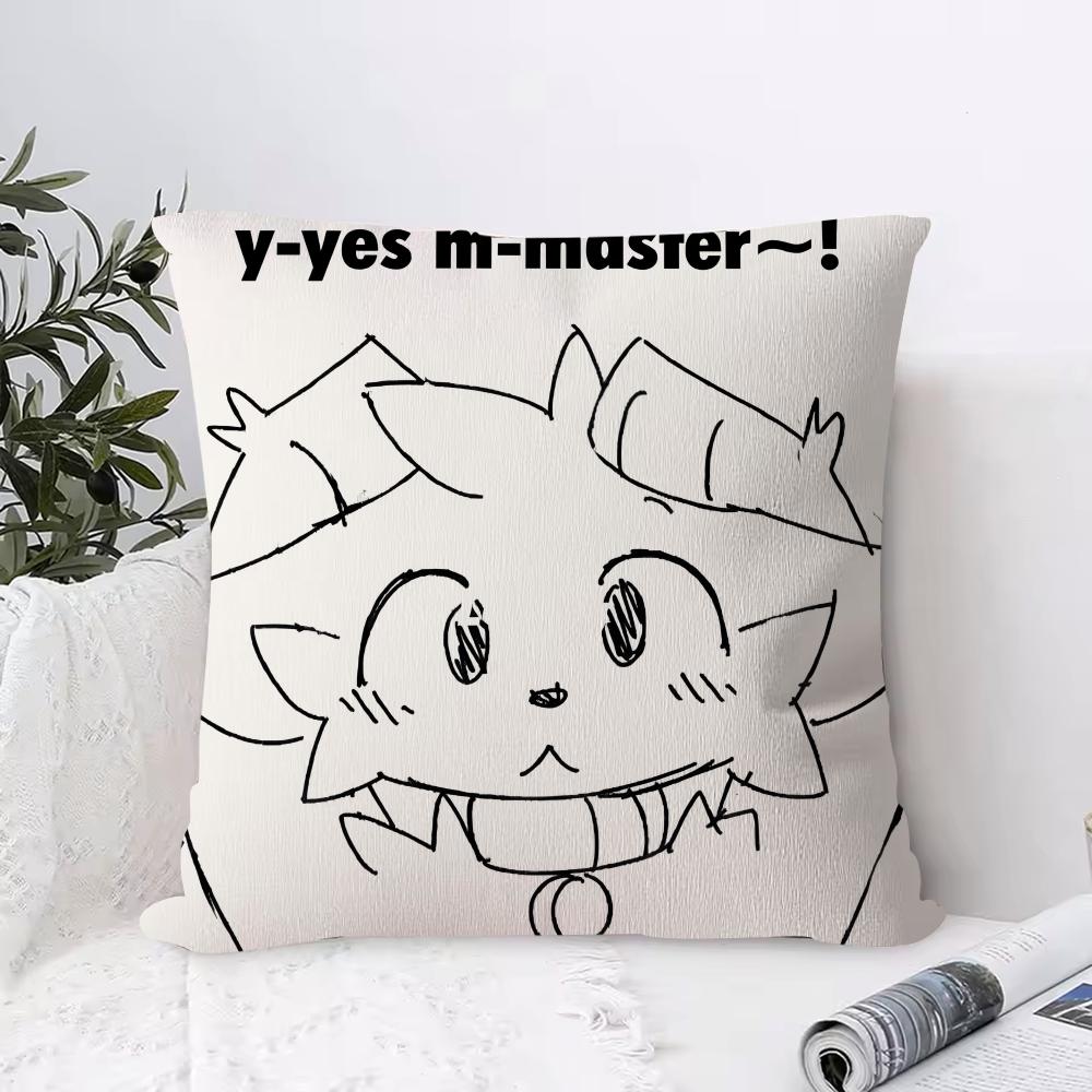 Boykisser Silly Cat Soft Plush Pillowcase DoubleSided Printed Cushion Cover Hidden Zipper Home Decor