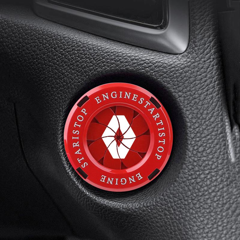 Car Ignition Button Decorative Ring Keyless Start Cover Z For Renault RS Clio Megane 2 3 4 Captur Trafic Twingo Scenic 2 Kadjar