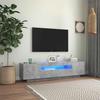 Vidaxl Szafka Tv Z Oświetleniem Led, Szarość Betonu, 160X35X40 Cm