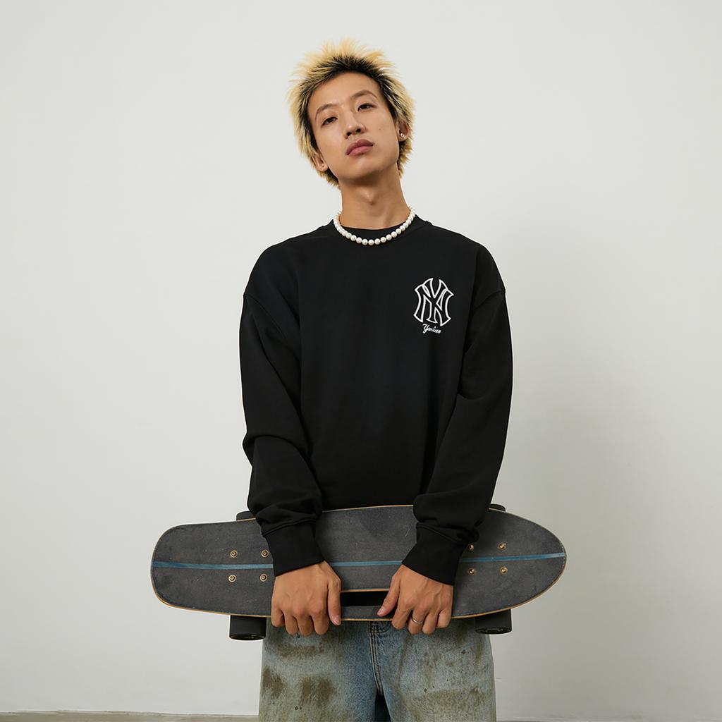 New MLB New York Yankees Basic Collection 24FW American Vintage Sweatshirt Unisex Black 3AMTB9744-50BKS