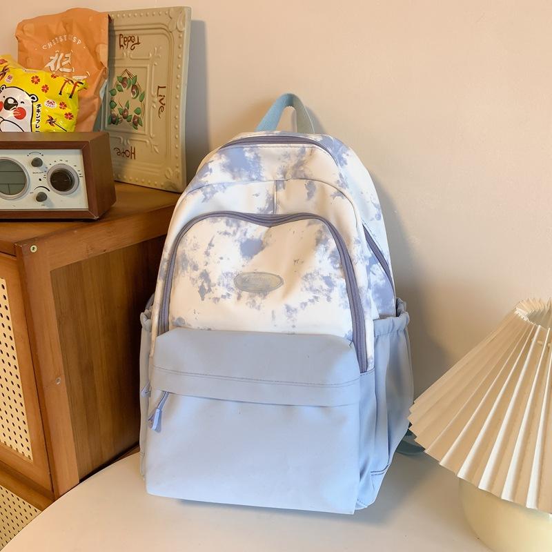 School Bag Girl Junior High School Student Large Capacity High School Backpack Graffiti Cute High School College Student Casual Backpack