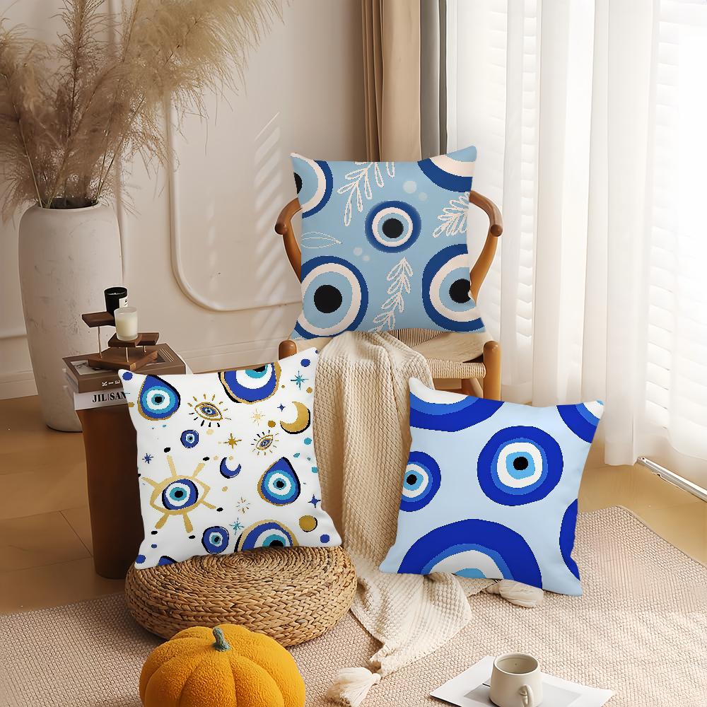 Böses Auge Kunst Kissenbezug Geeignet für Schlafzimmer Wohnzimmer Autos Heimdekoration
