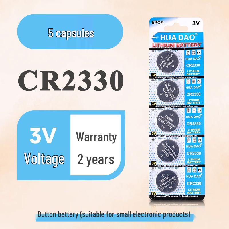 CR2032 Button Batteries: 5-Pack for Electronic Scales and Car Remotes, 3V