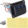 3-Gang Toggle Rocker Switch Panel for Car/Boat/Marine/RV