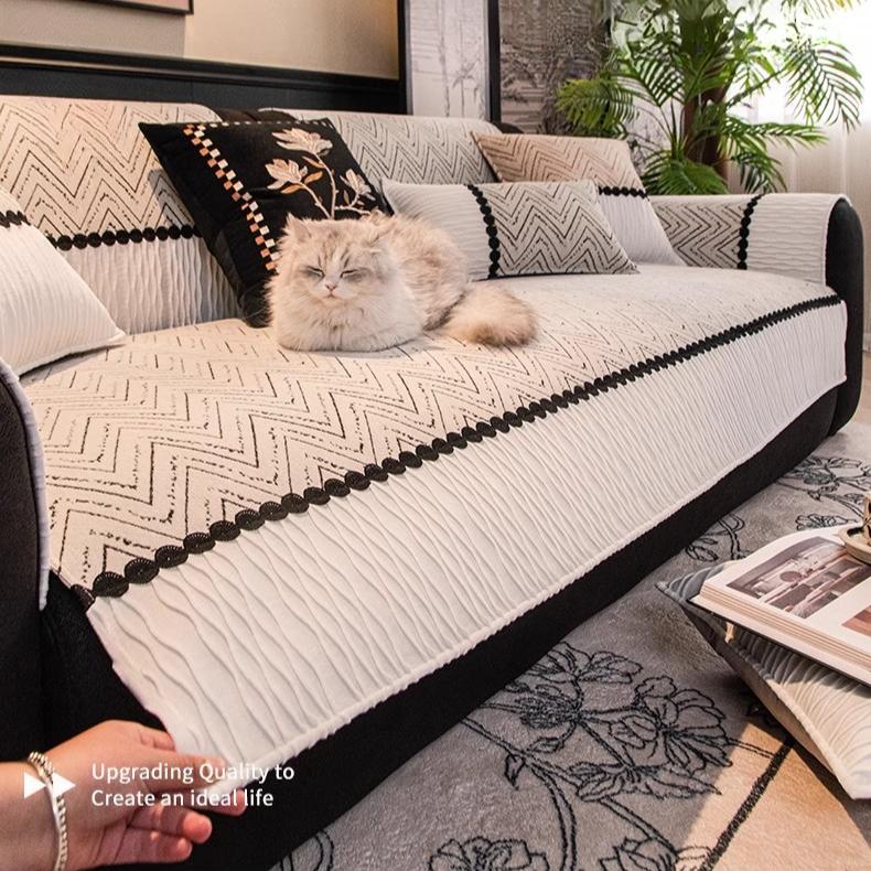 Four Seasons Universal Sofa Cushion, Simple Modern Non-slip Sofa Cushion, Washable Furniture Protector Cover, Pet Friendly Sofa Cover