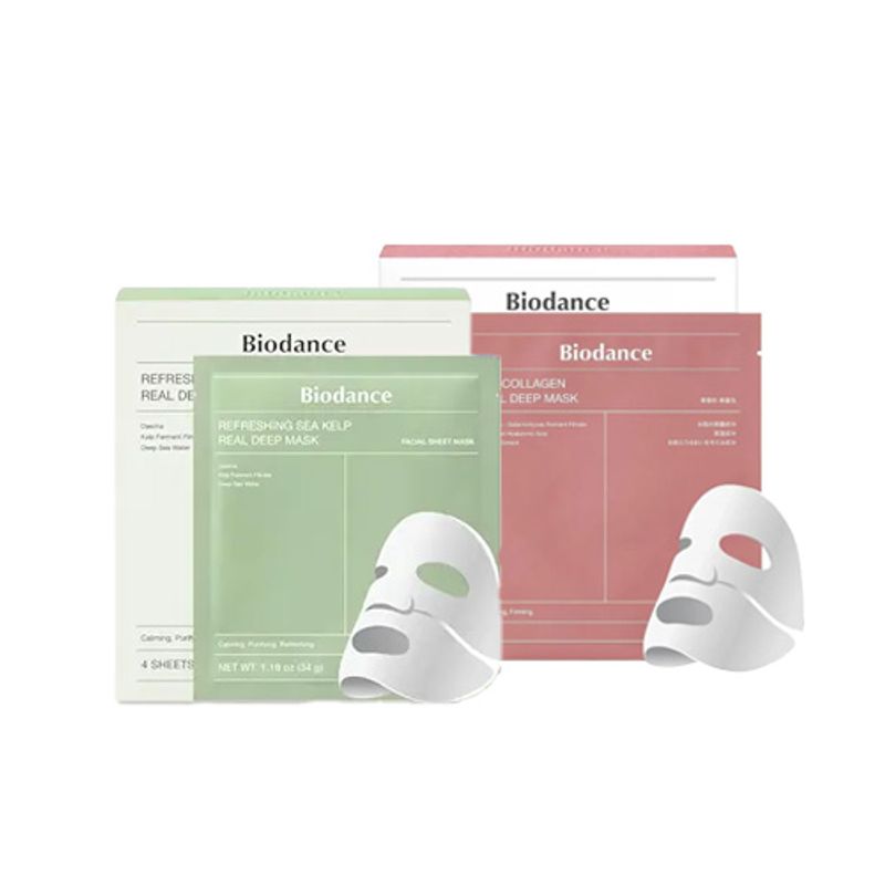 

[Biodance] Mask Set(Refreshing Sea Kelp 4ea + Bio-Collagen 4ea)