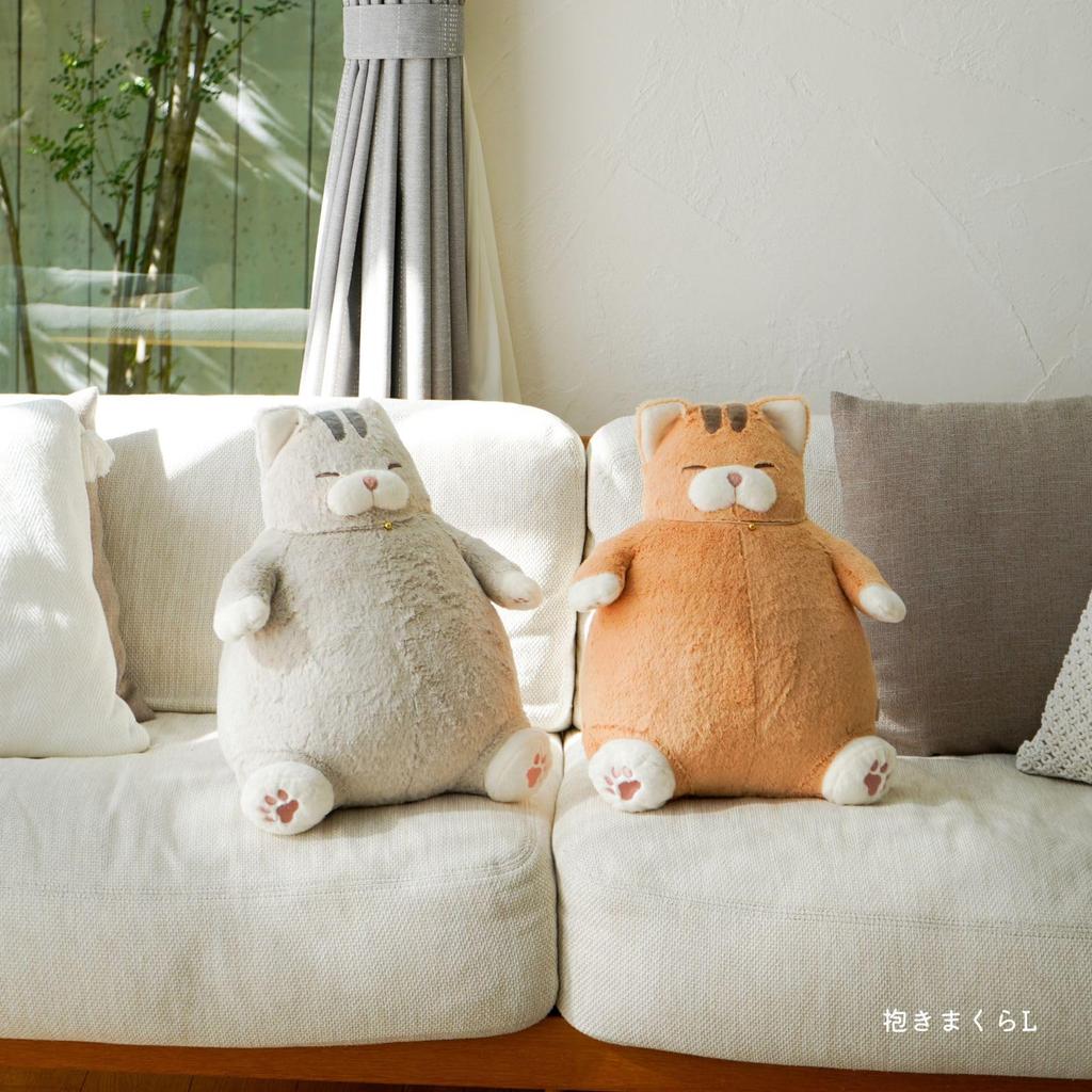 Livheart Cat Body Pillow, "Salmon the Tiger Cat" - Large (approx. 38cm Long), Cute Cat Body Pillow, Plush Toy, Cat Merchandise, 27721-42