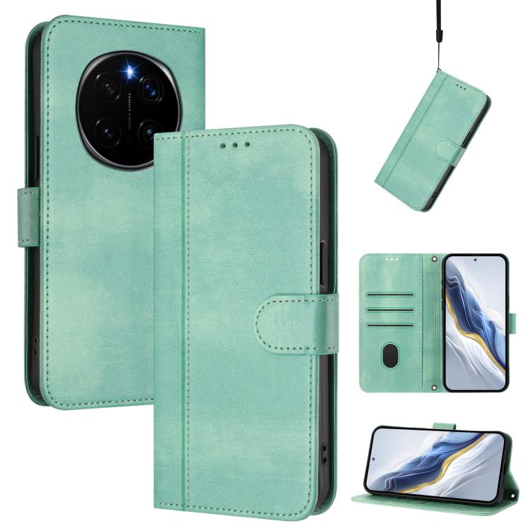 Linien-Spleißschnalle Retro Leder Handyhülle