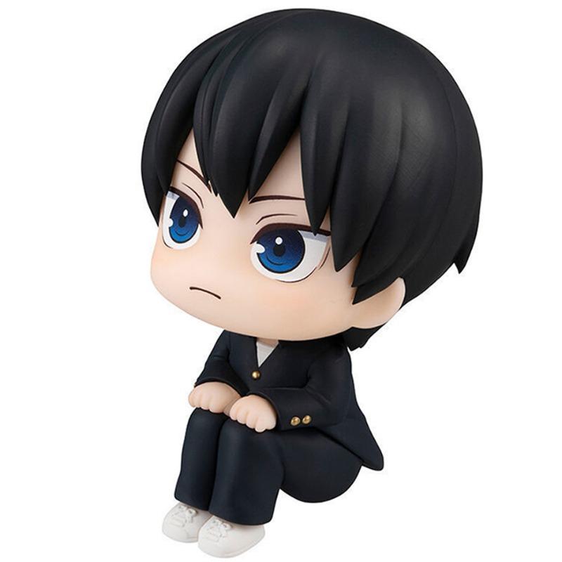 Original Chibi Haikyuu!! Sitting Kageyama & Fluffy Hair Hinata Anime Figure Car Dashboard Decor PC Case Ornament