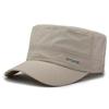 Quick-drying hat men's perforated mesh hat outdoor casual middle-aged flat-top hat breathable sun hat