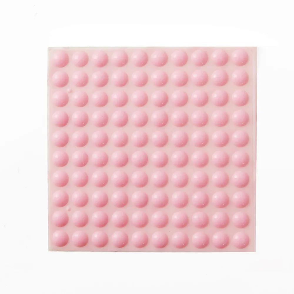 

100-1000pcs Mini Adhesive Buffer Pads Non-Slip Clear Dots Cabinet Silicone Door Stopper Wall Protector Reduce Noise Tiny Bumpons 100pcs(1 sheet) розовый
