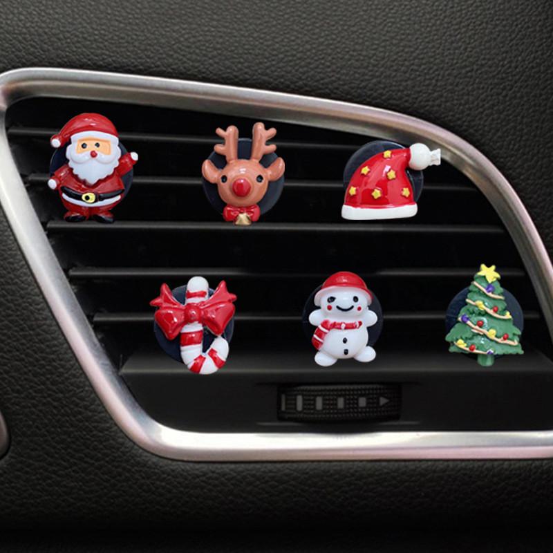 Cute Cartoon Car Air Vent Perfume Holder Christmas Decorative Accessories For Car Interior