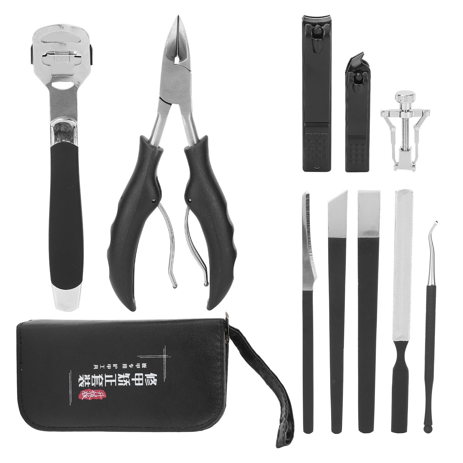 

10pcs Professional Nail Clipper Set Dead Skin Removal Stainless Steel Manicure Tool Set