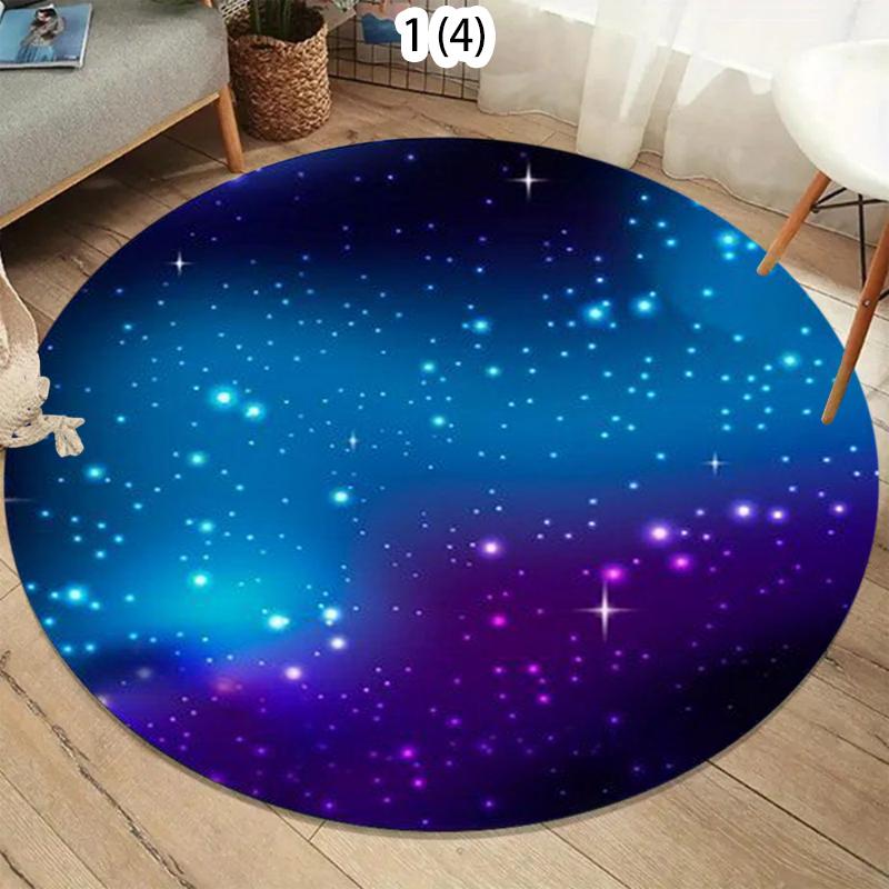 

Luxury Gold Wave Texture Round Area Rug Non Slip Washable Ocean Print for Living Bedroom Decor Minimalist Nordic Fresh Style 80cm