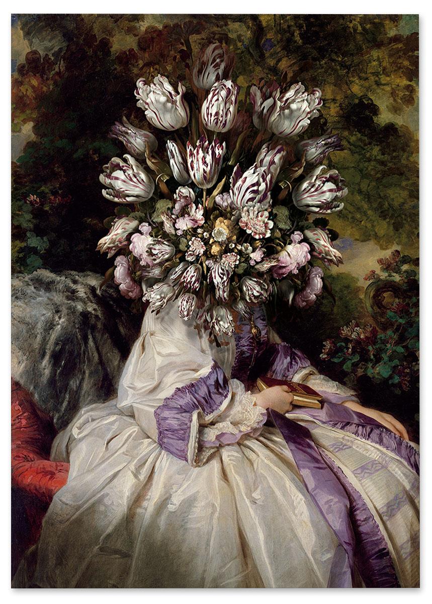 

Obraz na płótnie portret kwiaty 50x70 cm