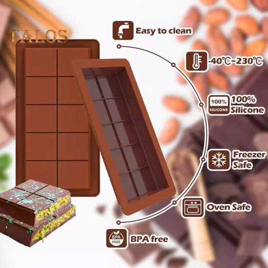 1/2 szt. Duża głęboka forma do czekolady Silikonowe foremki do cukierków na nadziewane batoniki Bez BPA Łatwe do czyszczenia Wysoka tolerancja temperatury Domowe artykuły do produkcji czekolady