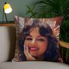 Hot Singer S-Selena G-Gomez Pillow Case Home Dorm Chair Back Short Plush Double-Sided Printing Office Nap Time Cushion Cover