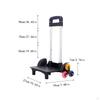 Backpack Trolley Hand Truck Lightweight Portable with 6 Wheels for Boxes, Bags, and Travel