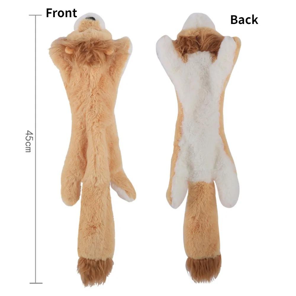 Jouet Chien Animal Simulé Amusant Sans Rembourrage Avec Sifflets Peluche Durable Sans Rembourrage Jouet à Mâcher Chien Siffleur Jouet Siffleur Animal Crinkle jaune lion