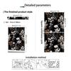 Black Floral Wallpaper Peel and Stick Contact Paper Waterproof Self-Adhesive Vinyl Wrap for Bedroom  Bathroom Cabinets Decor