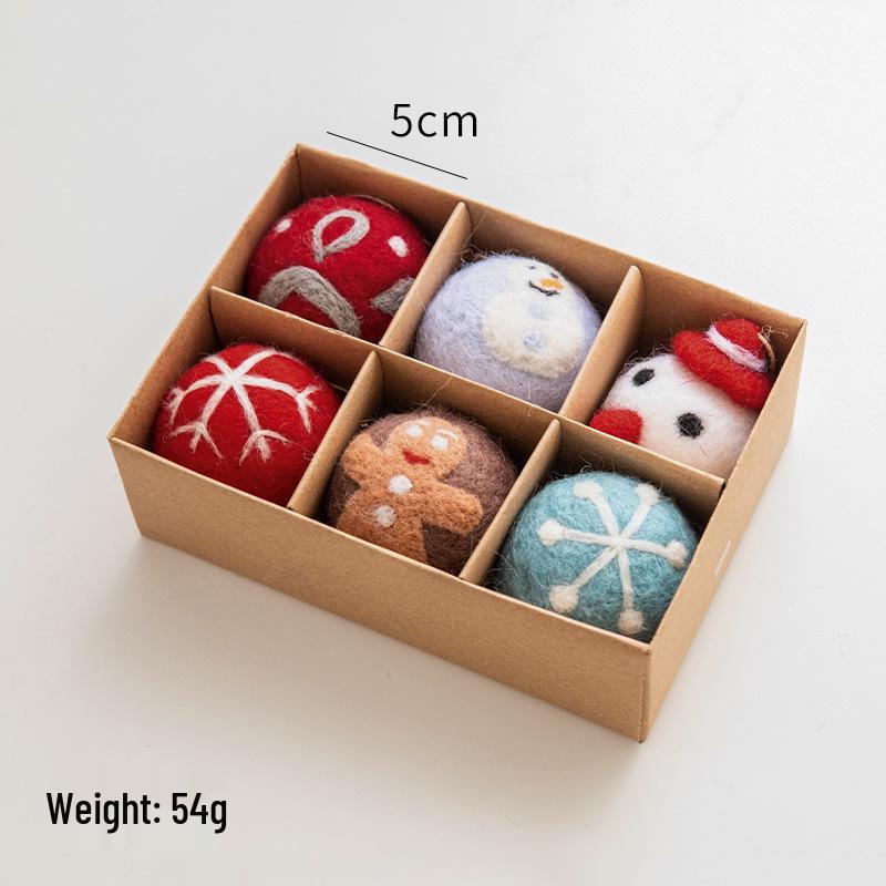 NUCHI Felt Snowflake Christmas Tree Ornament Set