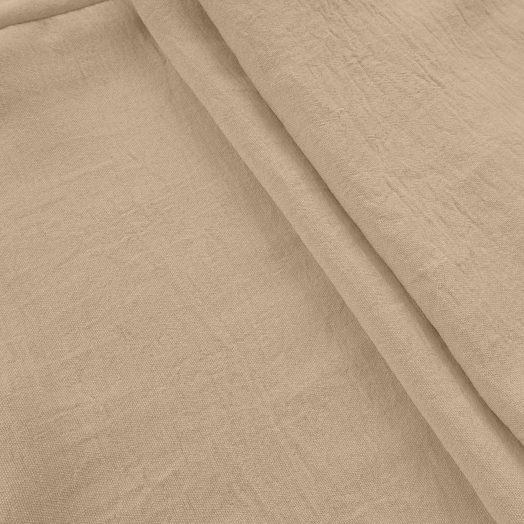 Linen Casual Wide Leg Pants For Women Elastic Waist Versatile Business Casual Work Palazzo Trousers With Pockets