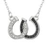 Double Horseshoe U Shape Clavicle Chain Necklace  Horse Shoe Pendant Necklace For Women Gift Jewelry