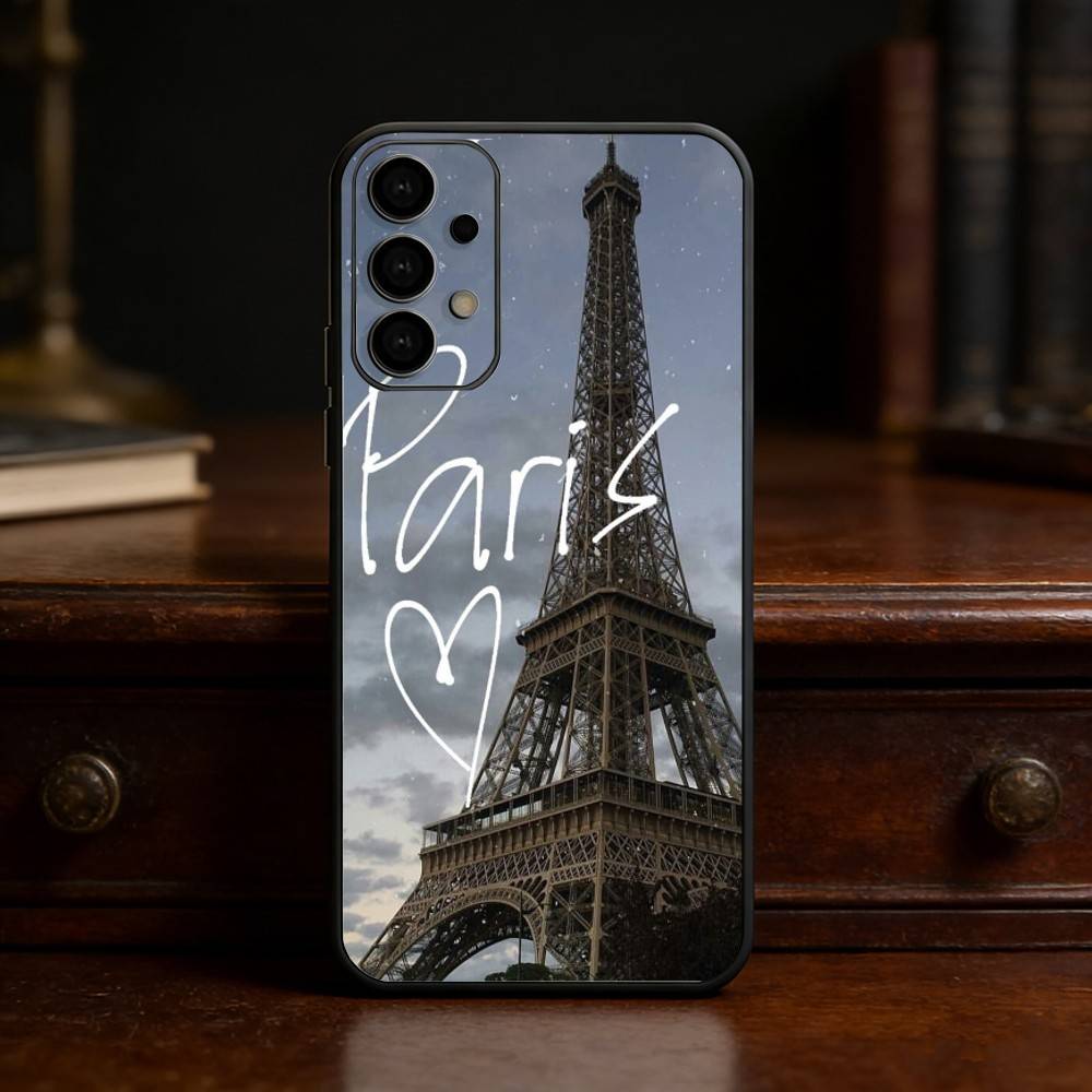 

Paris Eiffel Tower Phone Case For Samsung S25,24,23,22,30,21,10,9,Ultra,Plus,Lite Soft Black Case Samsung S23ULTRA5G