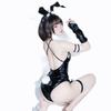 Bunny Girl Cosplay Sexy Chest Open Crotch Erotic Training Temptation Extreme Rabbit Bunny Costume Leotard Disguise High Leg Bold Lingerie Rabbit Ears