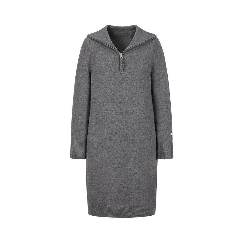 JZ Annaco Women's Sequin Zipper Lapel Knit Dress