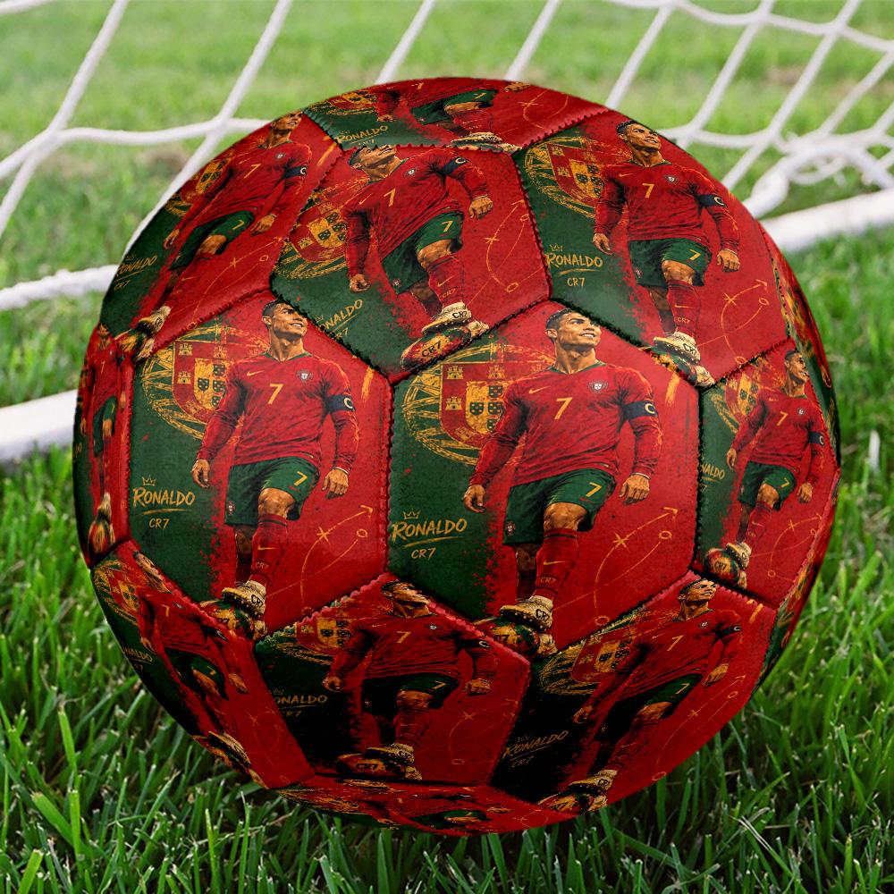 Cristiano Ronaldo Cr7 Portugal Celebration Size 5 Football Machine-Stitched Indoor/Outdoor Universal Football for Football Accessories