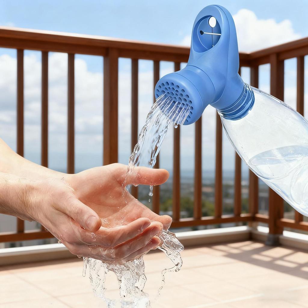Water Bottle Shower Head Silicone Portable Camping Gear Camping Bottle Top Shower Head For Fishing Camping Hiking Picnic Sports