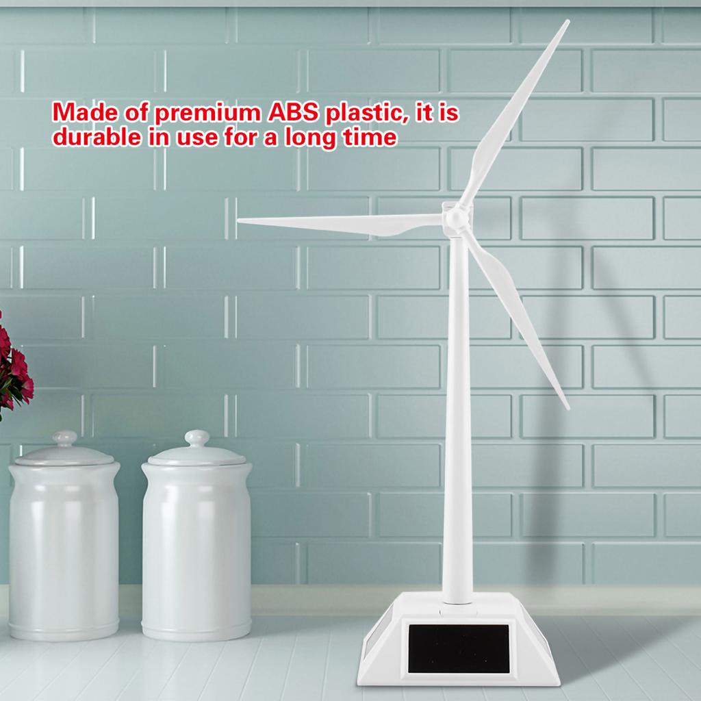 Solar Wind Toy Solar Powered Wind Mill ABS Plastic Wind Turbines Home Decor Kids Toy